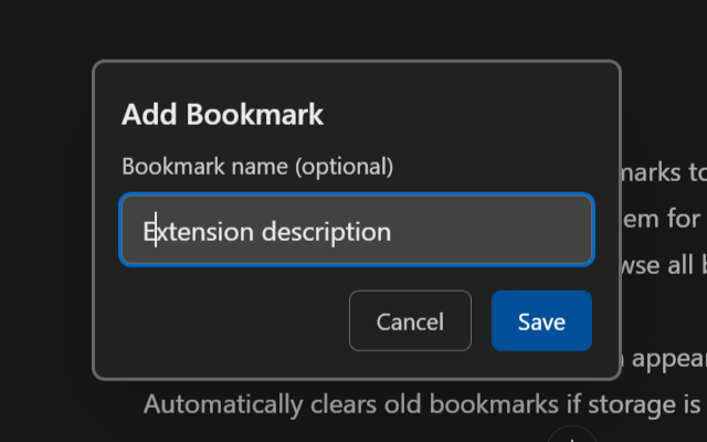 Add Bookmark Dialog